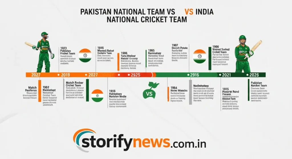 Pakistan National Cricket Team versus India National Cricket Team Timeline: Complete History and Iconic Moments